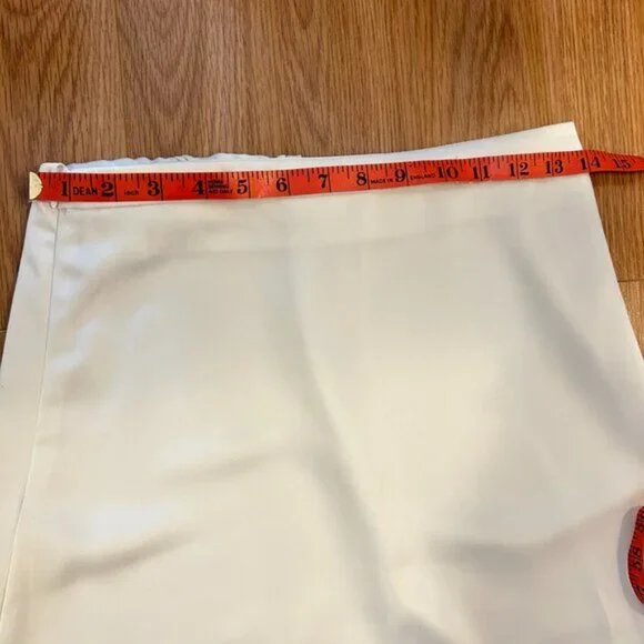 Satin Maxi Skirt White - M - Picture 4 of 5